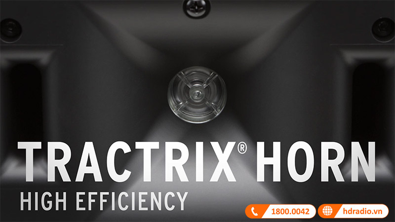 loa tweeter vòm nhôm gắn trong một còi Tractrix