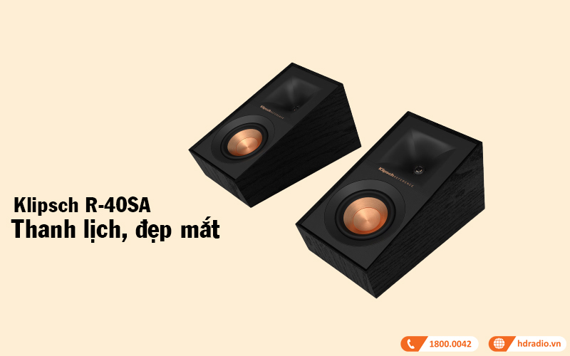 loa klipsch r-40sa kieu dang thanh lich, dep mat