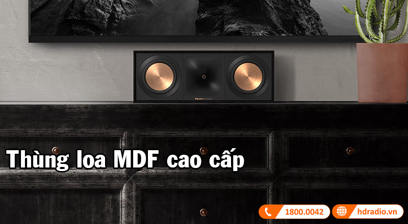 thung loa klipsch r-50c lam tu chat lieu mdf cao cap