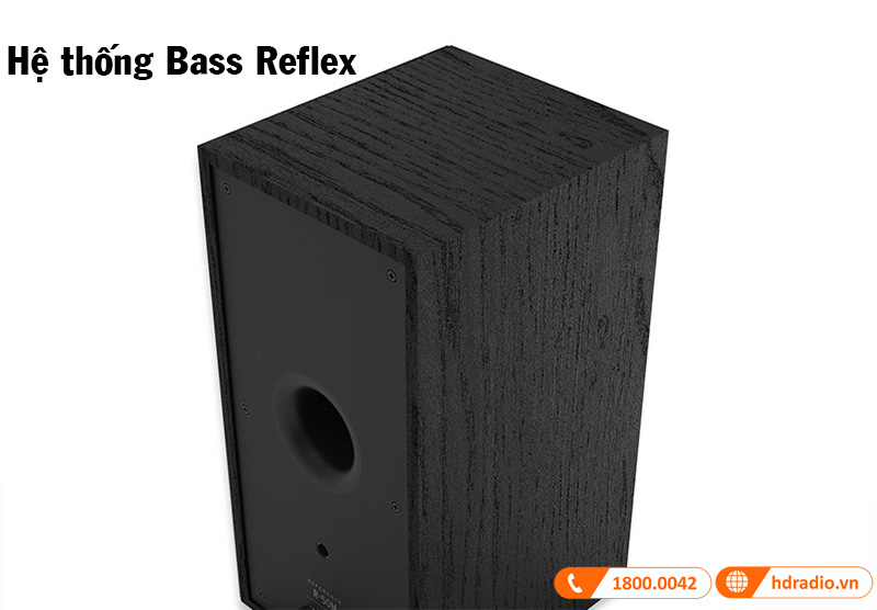 he thong bass reflex cua loa klipsch r-50m