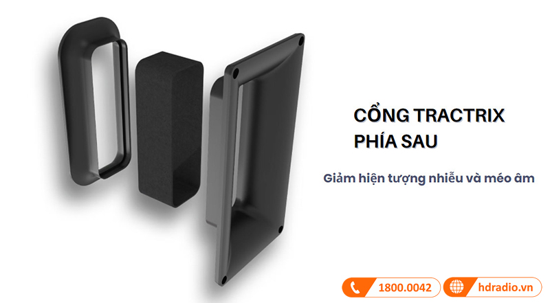 cong tractrix o phia sau loa klipsch r-605fa