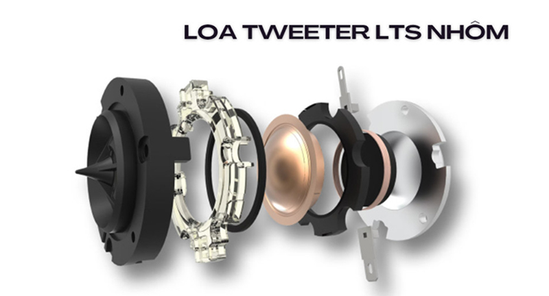 loa tweeter bang nhom cua loa klipsch r-800f