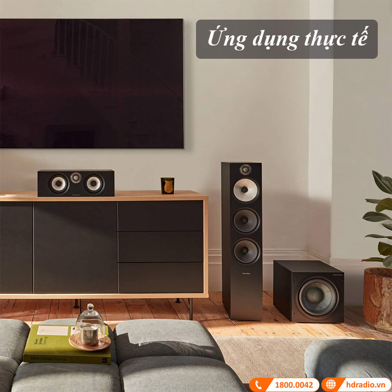 Loa Sub B&W ASW608 thích hợp sử dụng cho phòng khách, phòng ngủ, phòng làm việc Loa Sub B&W ASW608