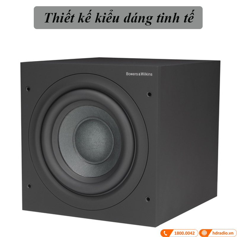 Thiết kế kiểu dáng tinh tế Loa Sub B&W ASW608