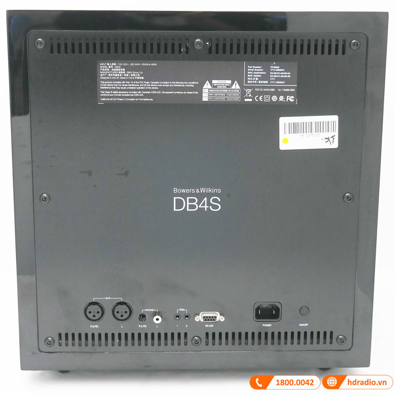Loa Sub B&W DB4S, Sub điện, 1000W, Bass 25cm-4