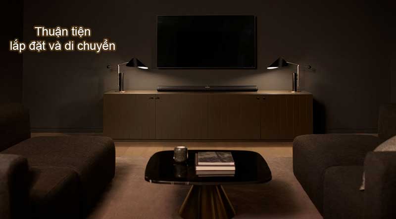 Loa B&W Panorama 3 thuan tien trong viec lap dat va di chuyen