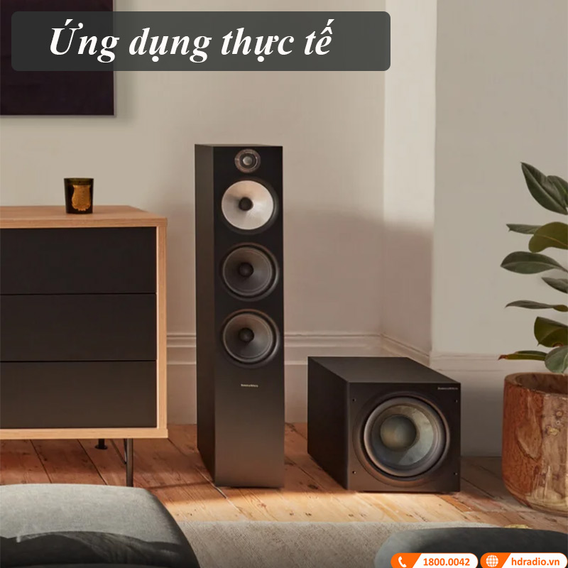 Loa Sub B&W ASW610 thích hợp sử dụng cho phòng ngủ, phòng khách... Loa Sub B&W ASW610