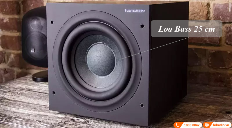 Loa Sub B&W ASW610 sử dụng củ loa bass 25cm mạnh mẽ Loa Sub B&W ASW610