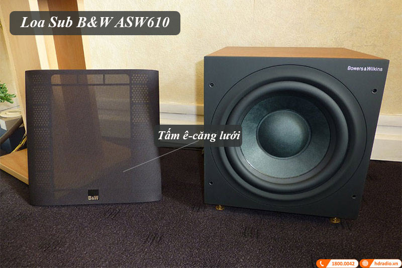 Tấm ê-căng bảo vệ củ loa Sub B&W ASW610 khỏi những tác động xấu bên ngoài Loa Sub B&W ASW610