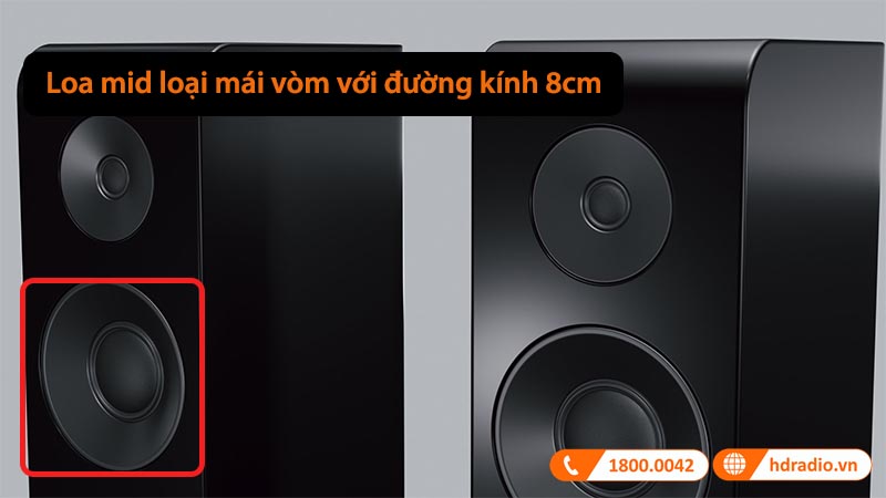 loa mid dạng vòm đường kính 8cm