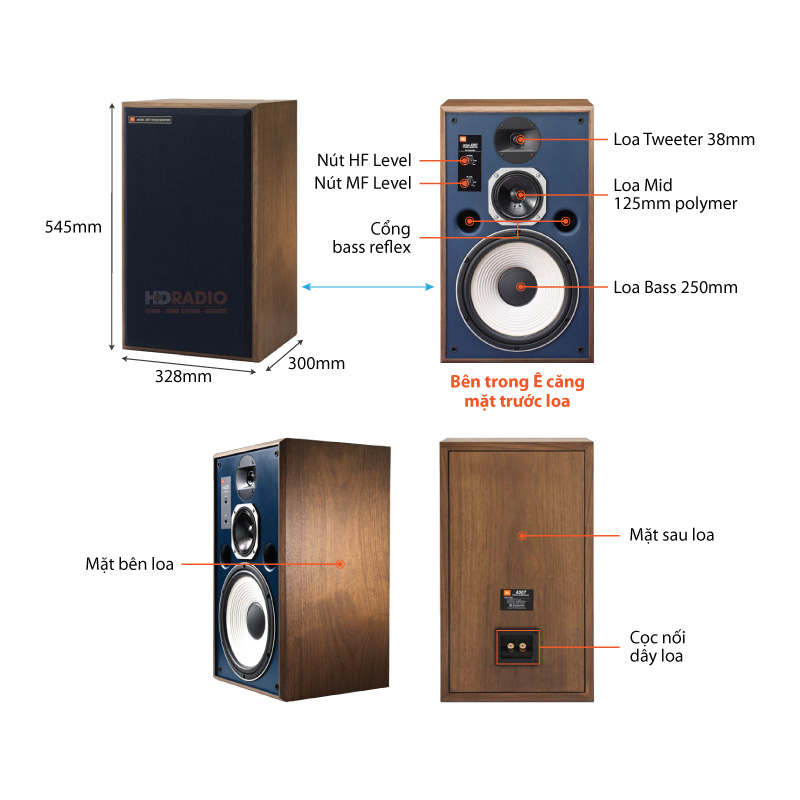 Chu thich loa JBL 4307 studio monitor Chu thich loa JBL 4307 studio monitor