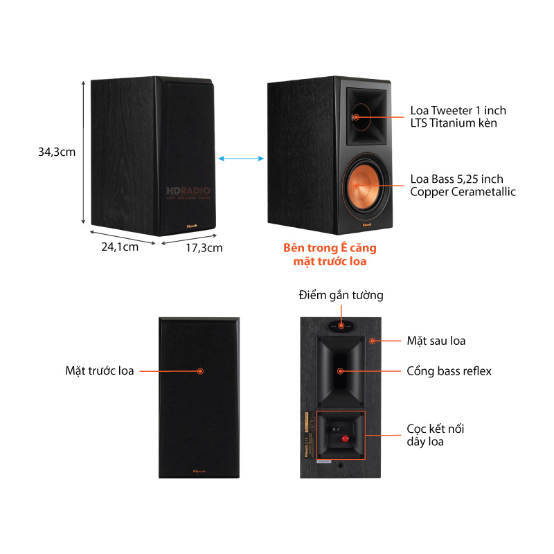 Chu thich Loa Klipsch RP-500M