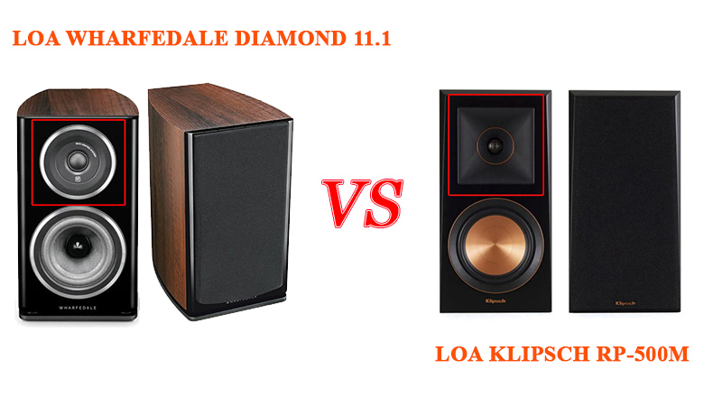 so sánh loa Klipsch RP-500M và loa Wharfedale Diamond 11.1
