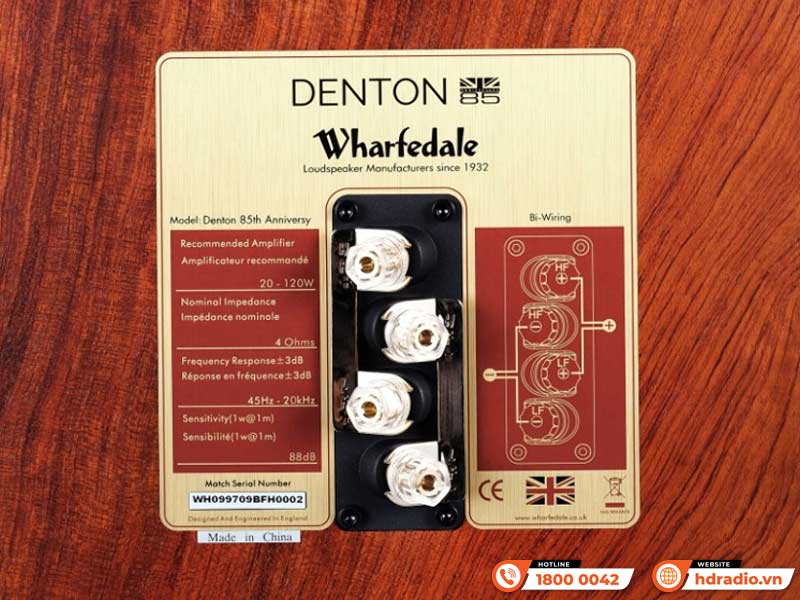 Kết nối Loa Wharfedale Denton 85TH Anniversary