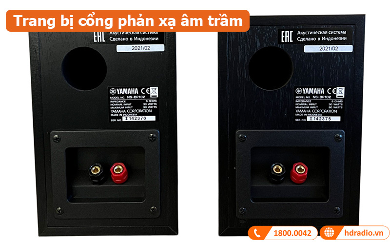 loa Yamaha NS-BP102 trang bị cổng phản xạ âm trầm 