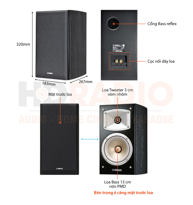 Chú thích loa Yamaha NS-B330