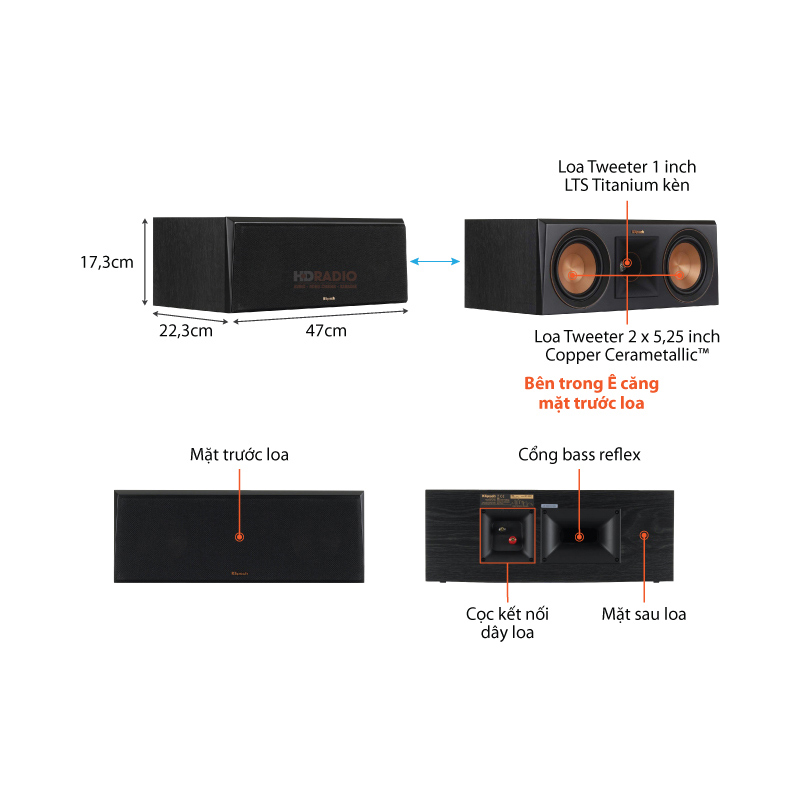 Chu thich Loa Klipsch RP-500C