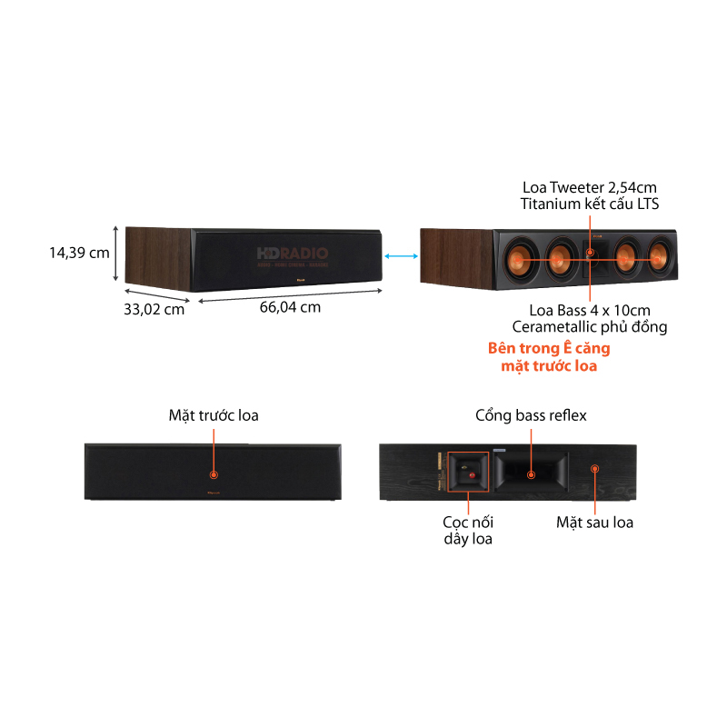 Chu thich loa Klipsch RP-404C