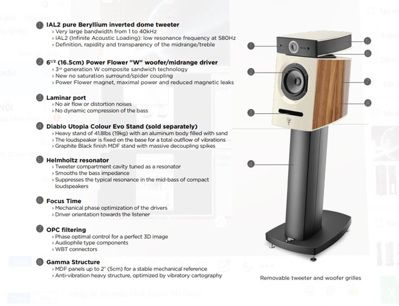 Loa bookshelf Focal Diablo Utopia Evo