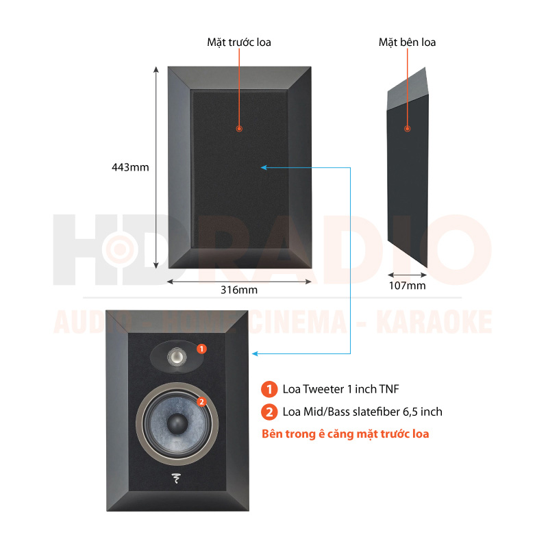 Loa Focal Theva Surround (Bass 16.5, 100W, 89dB, 8Ohms, 80Hz - 28kHz)-5