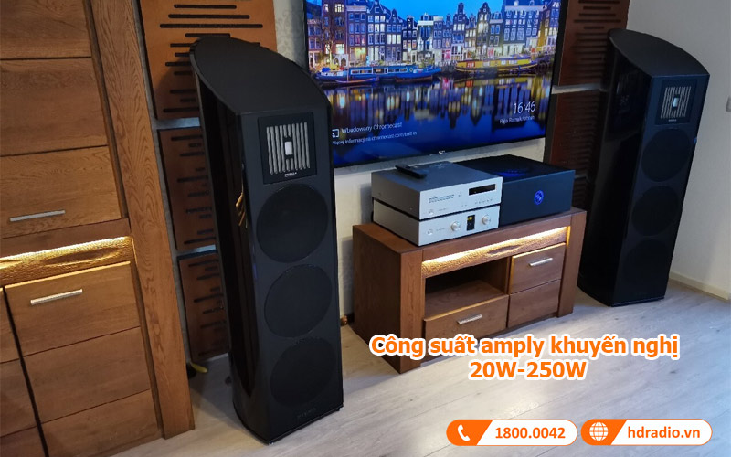 Công suất amply khuyến nghị