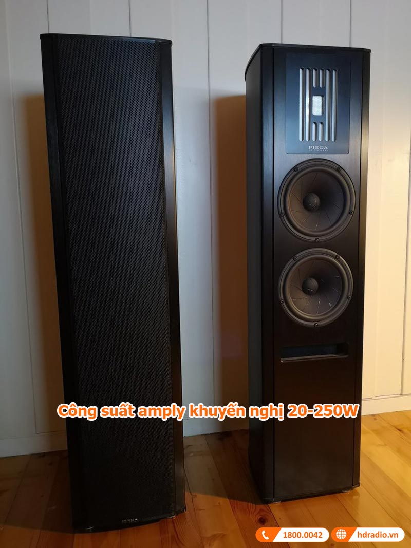 Công suất amply khuyến nghị