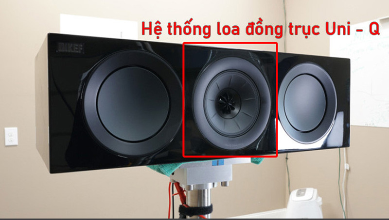 he thong loa dong truc uni - q cua loa center kef r2c
