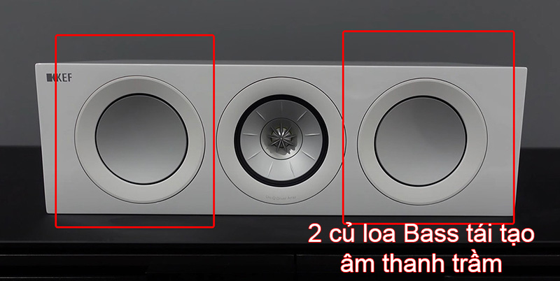 loa center kef r2c voi 2 loa bass