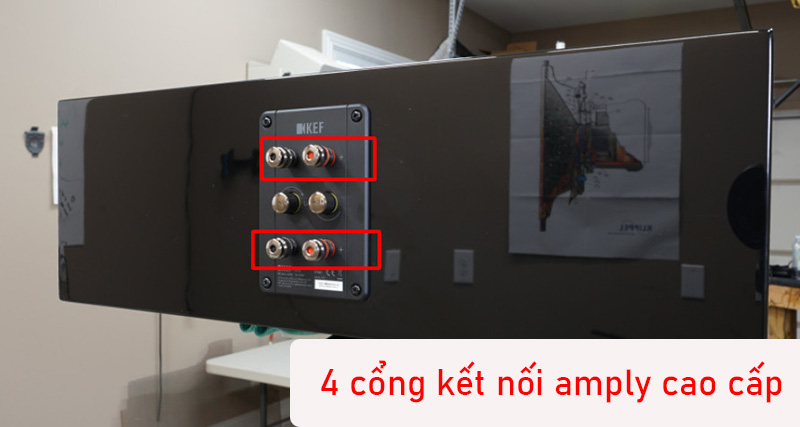 coc ket noi amply cua loa center kef r2c