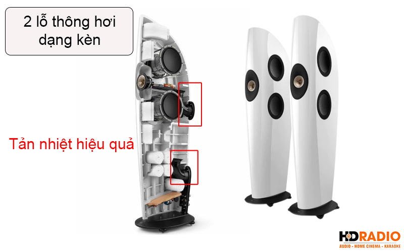 hai lo thong hoi dang ken tan nhiet cua loa kef blade one meta