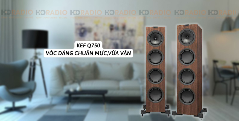 Loa KEF Q750 sở hữu vóc dáng chuẩn mực, vừa vặn