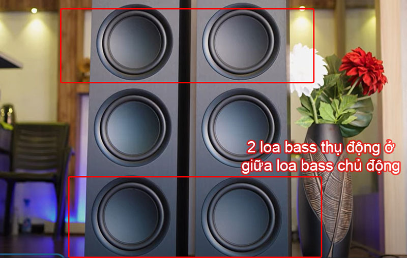 2 loa bass thu đong aluminium ABR cua loa kef q950