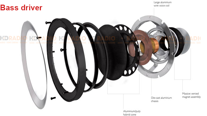 Driver bass loa KEF R300
