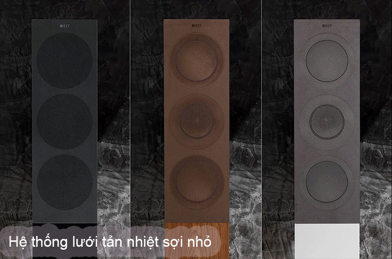 he thong luoi tan nhiet o mat truoc loa kef r7