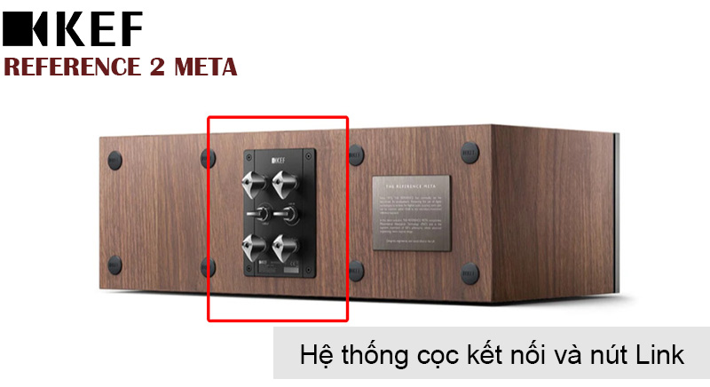 he thong coc ket noi va nut link cua loa kef reference 2 meta
