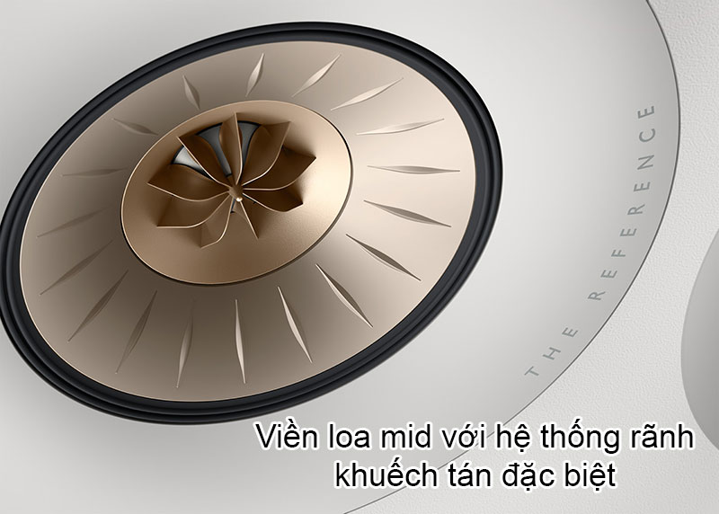 ranh khuech tan tren vien loa mid cua loa kef reference 5 meta