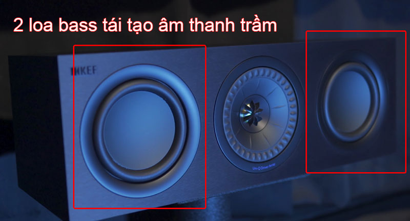 hai loa bass tai tao am thanh tram cua loa center kef q250c