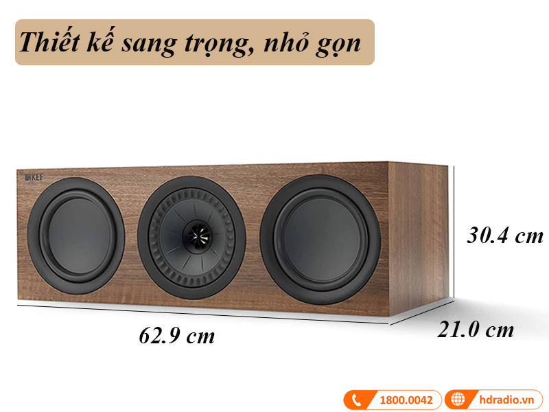 Thiết kế sang trọng, nhỏ gọn Loa Center KEF Q650C