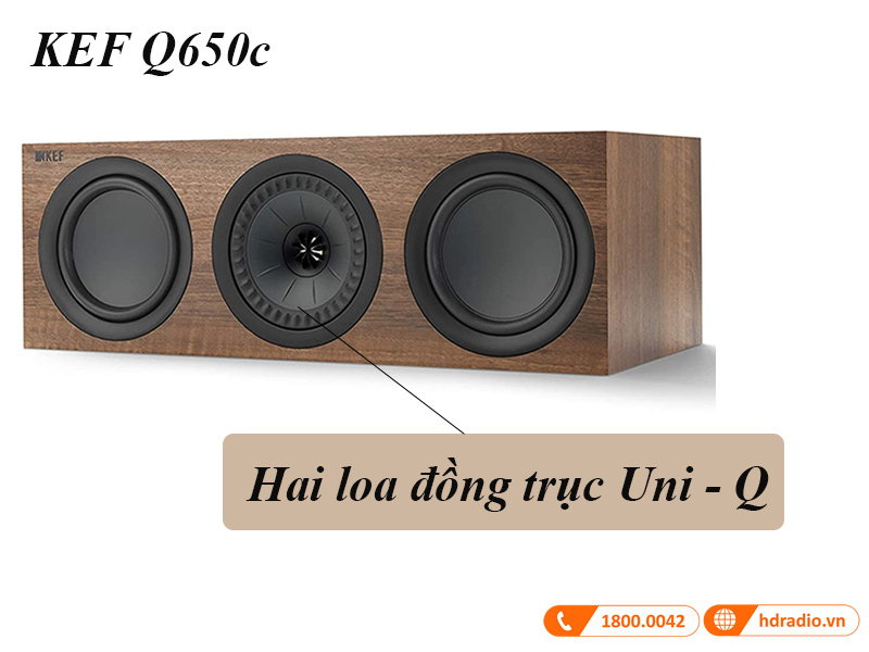 2 loa đồng trục uni - q Loa Center KEF Q650C