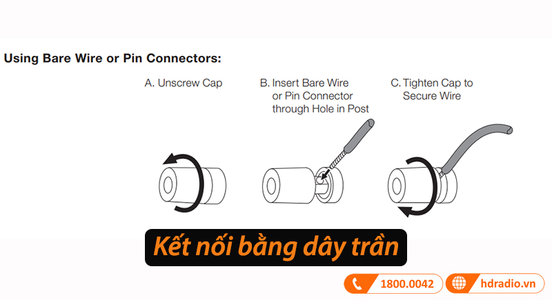 kết nối bằng dây trần