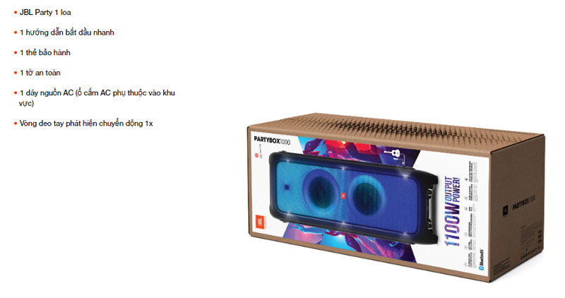 hộp loa partybox 1000 có gì?