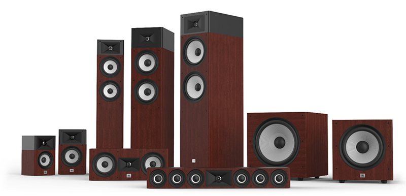 dòng loa JBL STAGE màu nâu vân gỗ