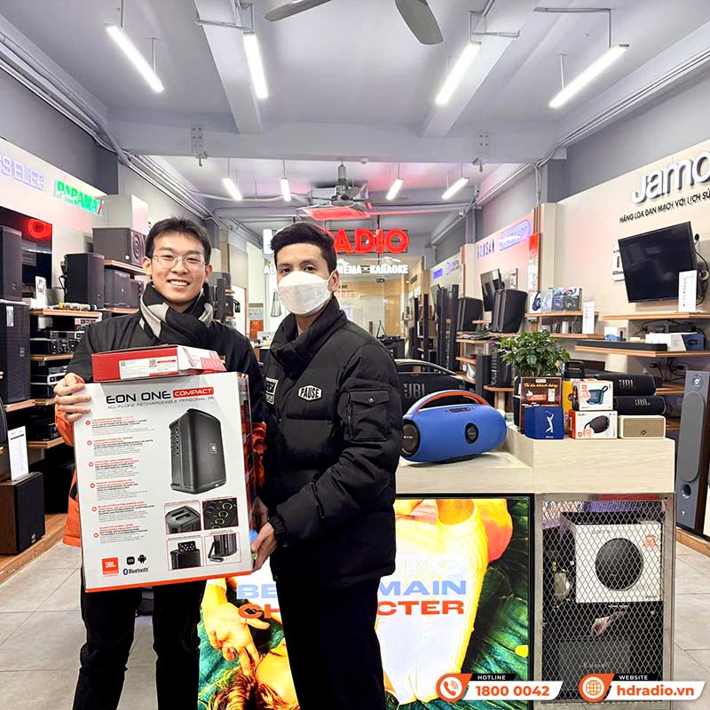 Loa JBL EON ONE Compact, Pin 12h, 150W, Mixer 4 kênh, AUX, Bluetooth, Mic, Line (Hệ Thống PA All-In-One)-22