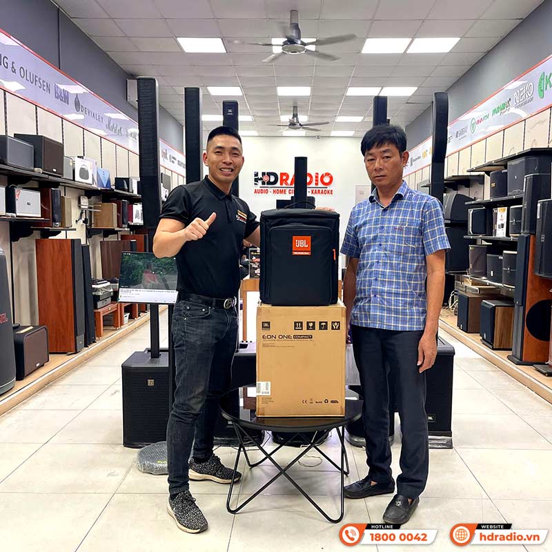 Loa JBL EON ONE Compact, Pin 12h, 150W, Mixer 4 kênh, AUX, Bluetooth, Mic, Line (Hệ Thống PA All-In-One)-24