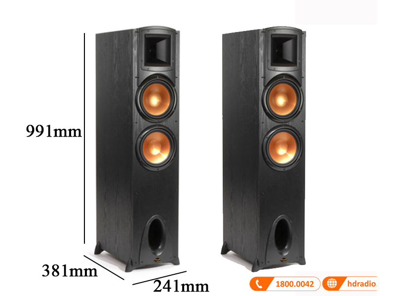 Kich thuoc loa Klipsch Synergy Black Label F200