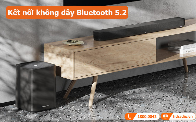 Loa Sennheiser Ambeo Sub kết nối không dây bằng Bluetooth 5.2