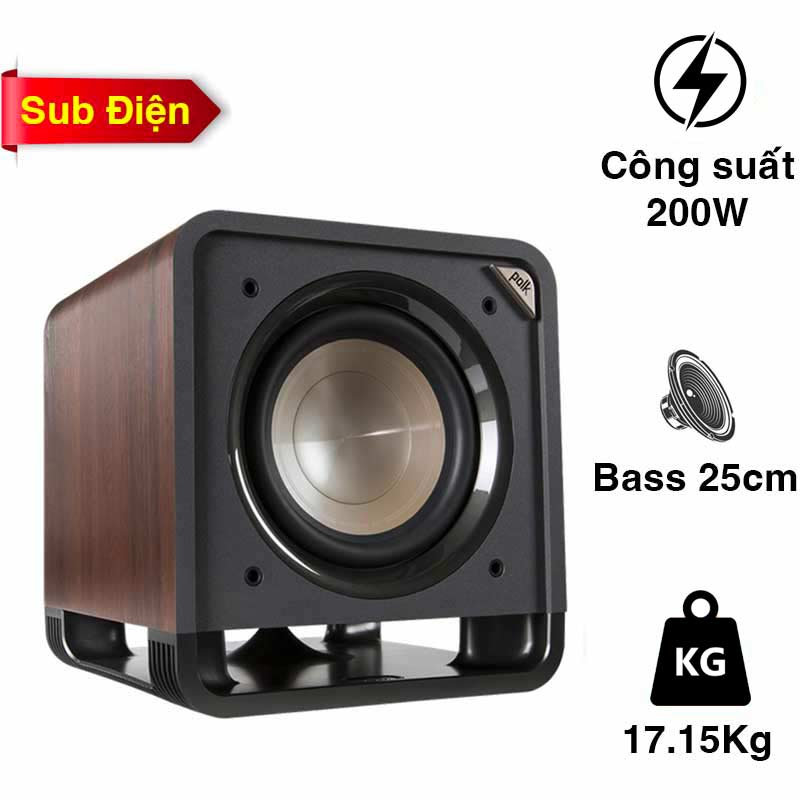 Loa Sub Polk Audio HTS10, Bass 25cm, Công Suất Tối Đa 200W