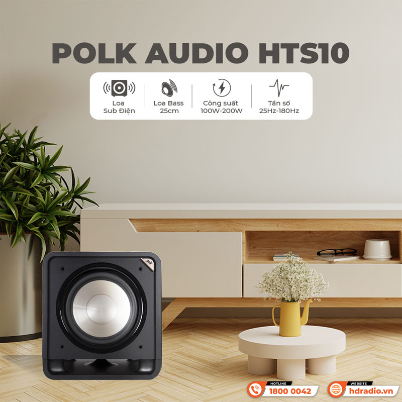 Loa Sub Polk Audio HTS10, Bass 25cm, Công Suất Tối Đa 200W-16