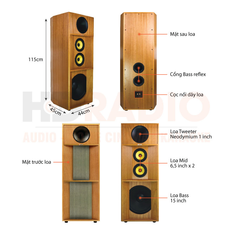 Loa Sumico Gold Horn 15