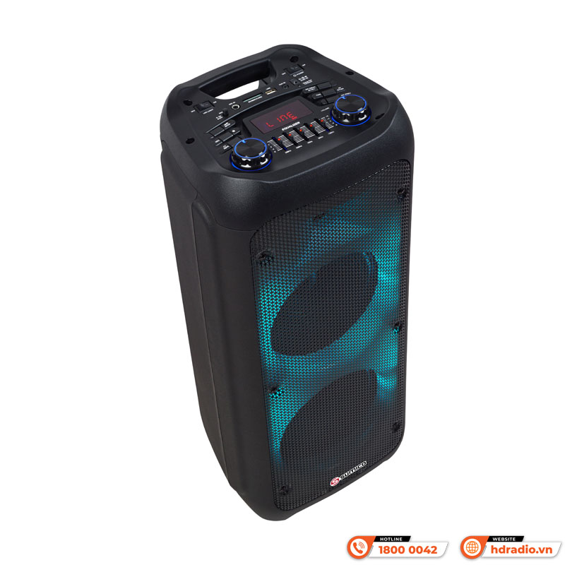 Loa Sumico SU-802, Bass 20cm x 2, Công suất 100W, Bluetooth, AUX, MIC, FM, USB-6